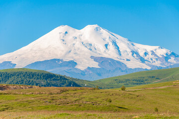Landscape with a View of Mount Elbrus, Kabardino-Balkar Republic