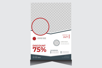 Naklejka premium Modern medical flyer design template