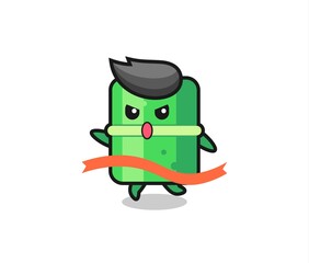 cute bamboo illustration is reaching the finish