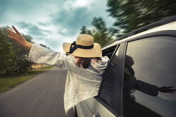 Naklejka premium Asian women travel relax in the holiday