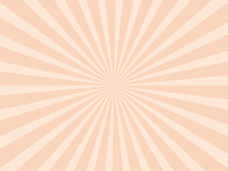 放射状の背景素材、イラスト（オレンジ色バージョン）