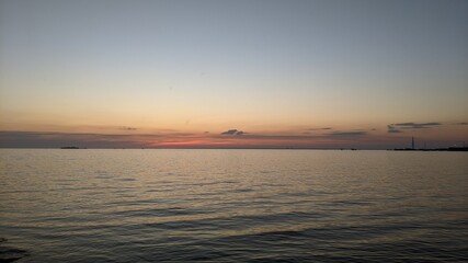 sunset over the sea