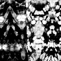 Dyed Ink Fabric. Black Dirty Art Effect. Smoke