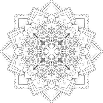 Mandalas Sterne Floral Mandala Design Blumen Stern Malbuch	