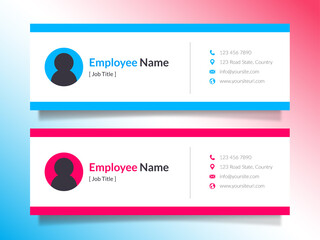 Naklejka premium New Design Email Signature Template