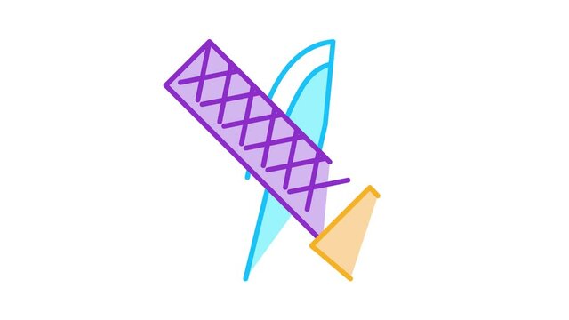 Blade Sharpening Icon Animation. color Blade Sharpening animated icon on white background