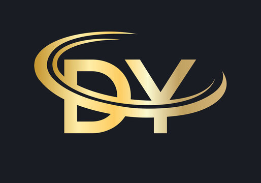 Letter DY Logo Design for business and company identity. DY letter logo design vector