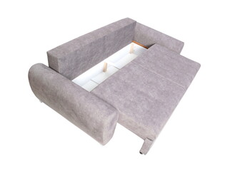 Light sofa on white background, isolated