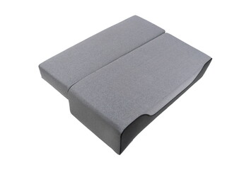 Gray sofa on white background, isolated