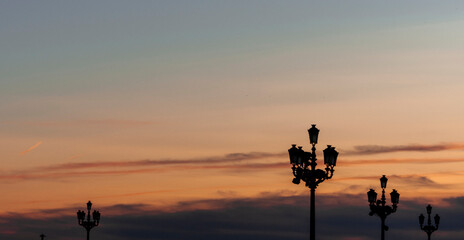 Obraz na płótnie Canvas Sunset Madrid