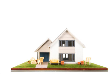 Miniature house with furniture