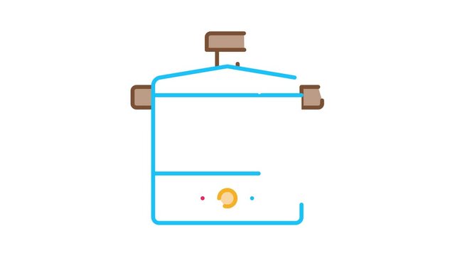 Tool Sterilizer Icon Animation. color Tool Sterilizer animated icon on white background
