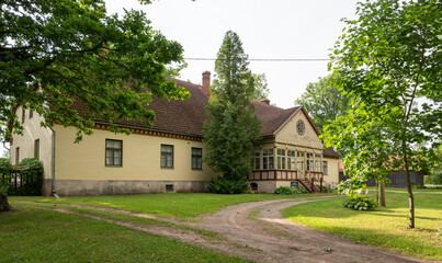 Fototapeta na wymiar old estonina wooden building