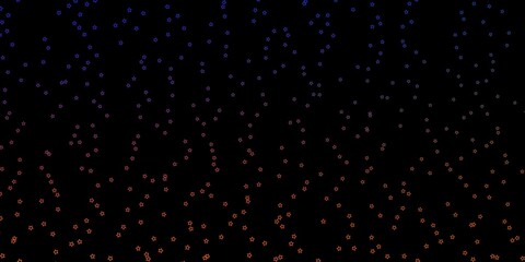 Dark Blue, Yellow vector template with neon stars.