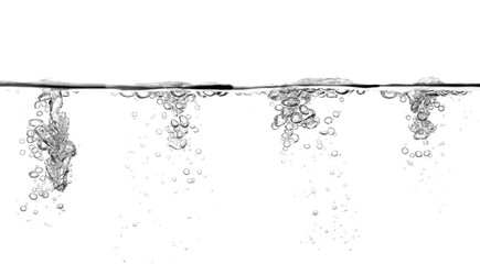 water bubble isolated white background	
