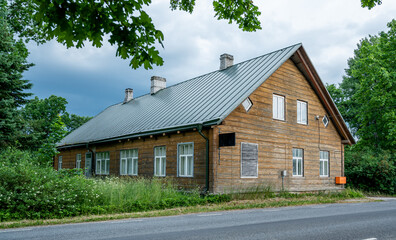 estonian traditional  wooden building