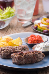 greek feta filled bifteki