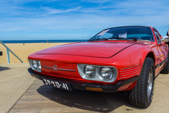 The Hague, the Netherlands - 21 May, 2017: VW classic vehicle at Scheveningen beach car show