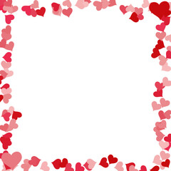 frame with hearts