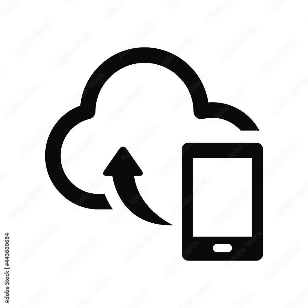 Canvas Prints Phone cloud upload icon