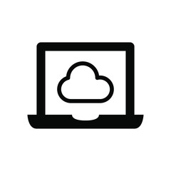Laptop cloud icon