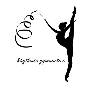 Premium Vector  Vector doodle rhythmic gymnastics ribbon. gymnastics  equipment