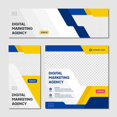 Editable Instagram post template modern background. Promotional web banner for company business post. editable social media background sale ads and discount promo	
