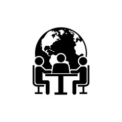 Global Business icon, logo isolated on a white background