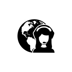 Global Business icon, logo isolated on a white background