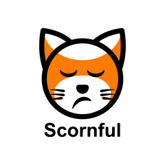 Vector Set Design Emoticon Reaction Face Cat