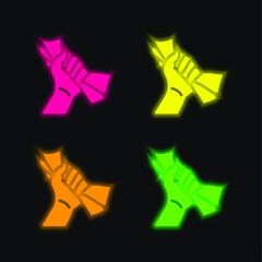 Betting four color glowing neon vector icon