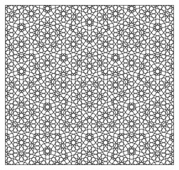 Quasi-periodic Middle Eastern Pattern. Laser Cutting Template.