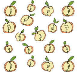 seamless pattern with apples