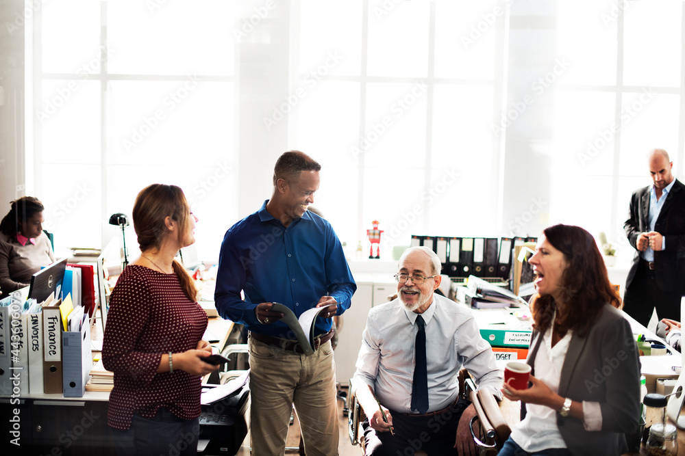 Poster Diverse business shoot