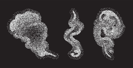 Aerosol Dust or Bacteria Growth. Petri Dishes Experiment Isolated on Black Background.