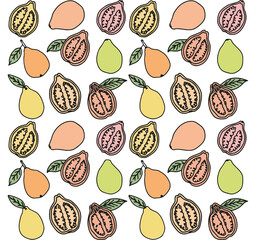 seamless pattern with fruits