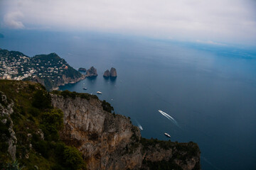 Italian Mediterranean Coast. The coast of the islands