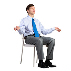 businessman on a chair