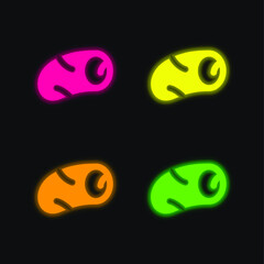 Artery four color glowing neon vector icon
