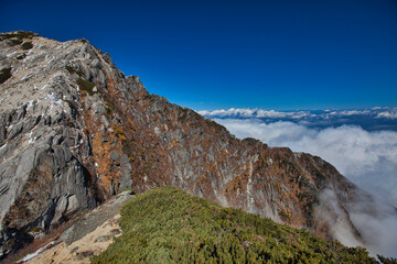 Fototapeta premium Mt.Kaikomagatake, autumn 秋の甲斐駒ヶ岳登山