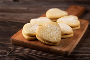Delicious buttery biscuits filled with guava paste.
