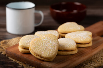 Delicious buttery biscuits filled with guava paste.
