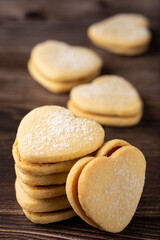 Delicious buttery biscuits filled with guava paste.