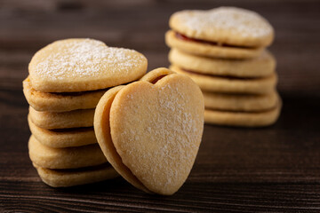 Delicious buttery biscuits filled with guava paste.