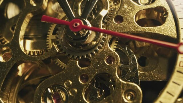 Abstract Industrial Grunge Rusty Metallic Clock Gears