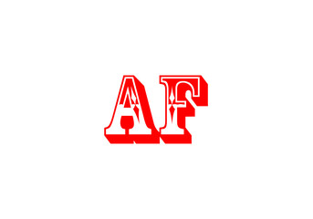 this is creative text latter AF logo