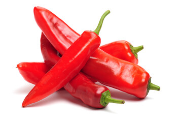 Fresh red pepper on white background