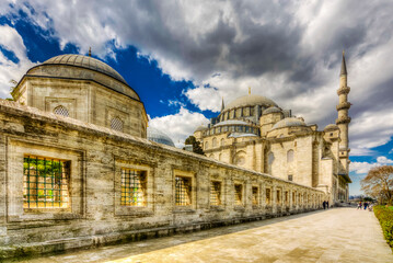 Fototapeta premium Suleymaniye Mosque in the Istanbul. Istanbul is the biggest city of The Turkey.