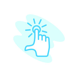 Obraz premium Illustration Vector graphic of touch screen icon template