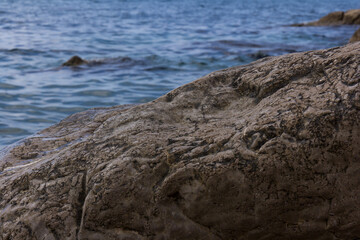 close up ocean water background , blue water ripples texture
